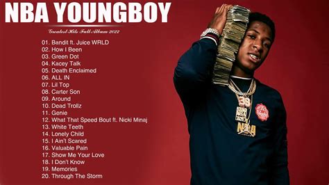 What are NBA YoungBoy's biggest hits? Some of YoungBoy's biggest hits include 'Bandit' with Juice WRLD, 'Kacey Talk', 'All In', 'Murder Business' and 'Bad Bad'. Credit: Getty. 17 images. See the ... 